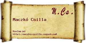 Maczkó Csilla névjegykártya