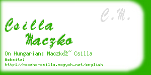 csilla maczko business card